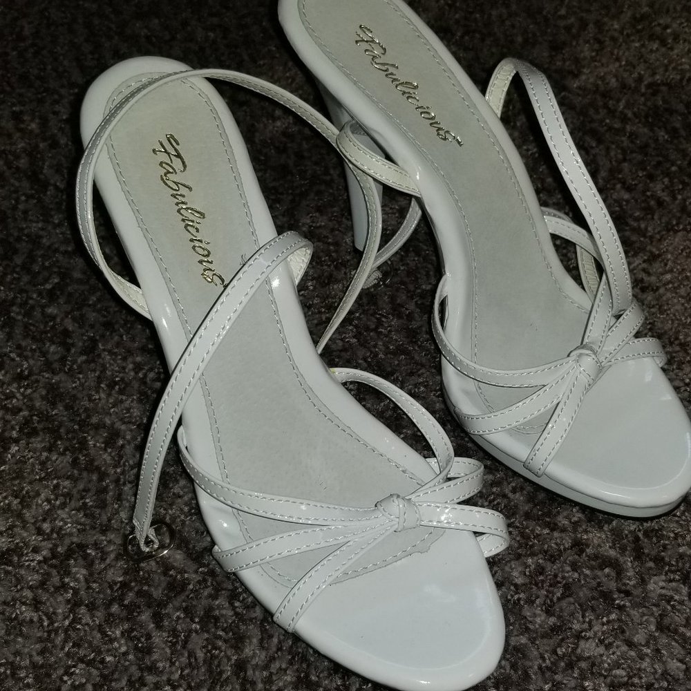 🍂3 for $25🍂White Heel Ankle Wrap Dress Shoe